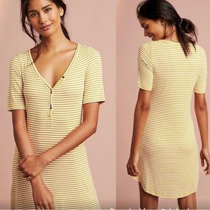 Anthropologie Pure Good Ribbed Henley Dress